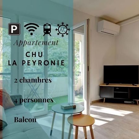 028- Chu Hopital, Appart 2Chambres, Parking, Tram Montpellier Buitenkant foto