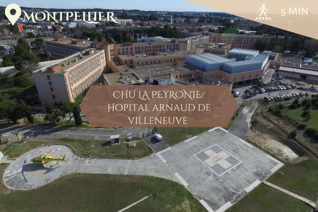 028- Chu Hopital, Appart 2Chambres, Parking, Tram Montpellier Buitenkant foto